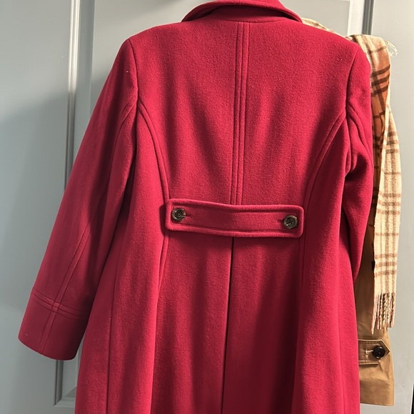 Lands End beautiful cherry wool middle coat - Picture 4 of 10